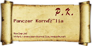 Panczer Kornélia névjegykártya